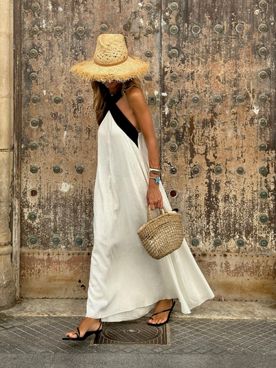 CANELA | Vestido con escote cruzado