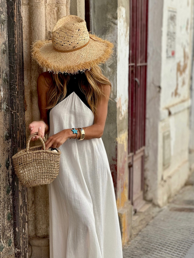 CANELA | Vestido con escote cruzado