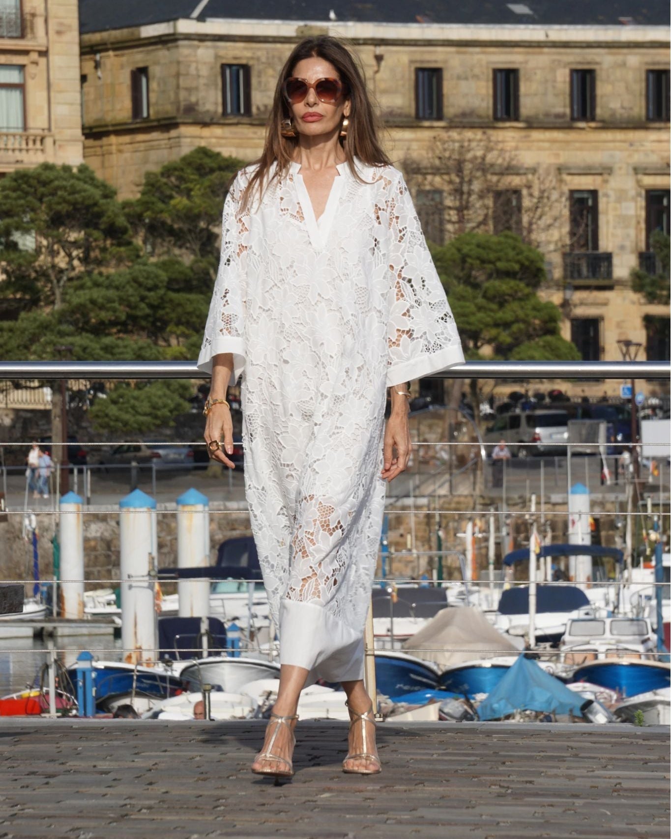 SILVINA | Vestido largo estmapado