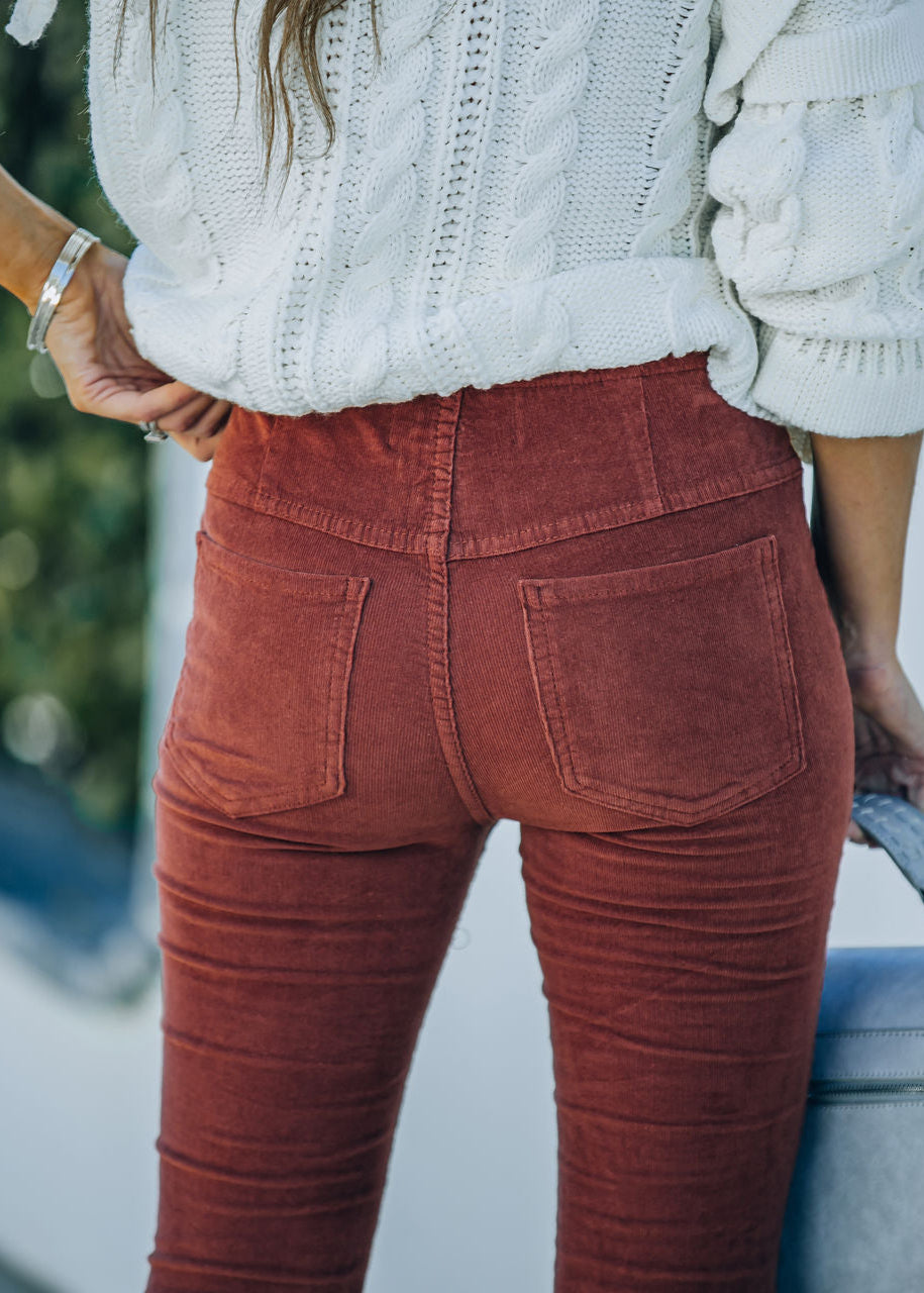 CHLOE | Pantalones acampanados de pana