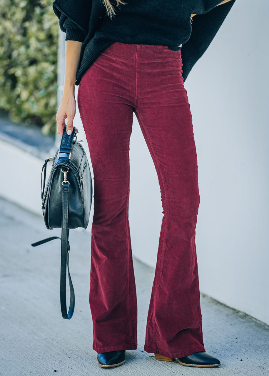 CHLOE | Pantalones acampanados de pana